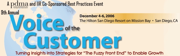 2006 Voice of the Customer conference brochure - PDF, 12 pages, 1.8 MB